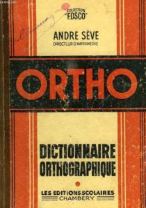 Couverture de "Ortho" rouge, édition scolaire, d'André Sève, 1946