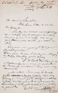Lettre de Léon Cladel à Baudelaire en 1861
