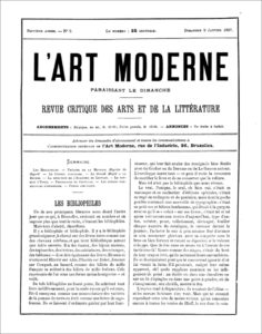 "L'Art moderne, revue critique des arts et de la littérature", 9 janvier 1887.