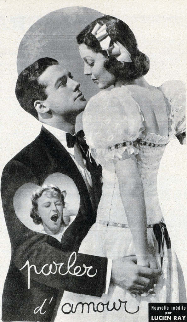 photo illustrant la nouvelle "Parler d'amour" dans "Cinémonde" n° 576, novembre 1939