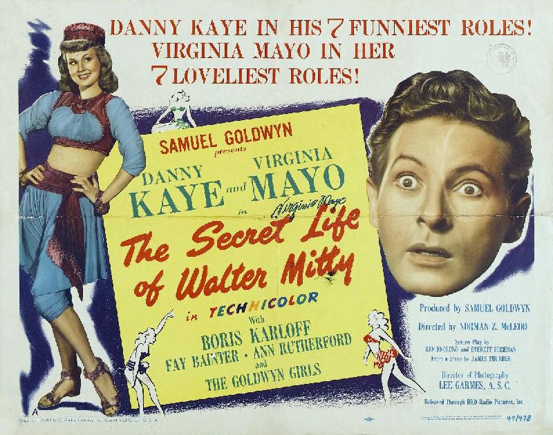 Affiche du film "La Vie secrète de Walter Mitty" (Norman Z. McLeod, 1947).