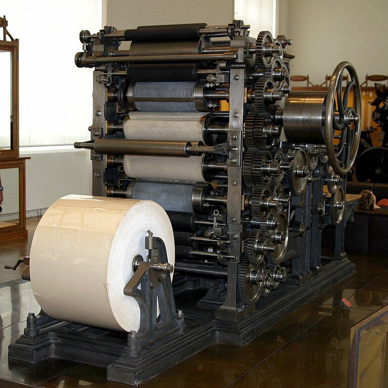 Presse rotative de Marinoni, 1883