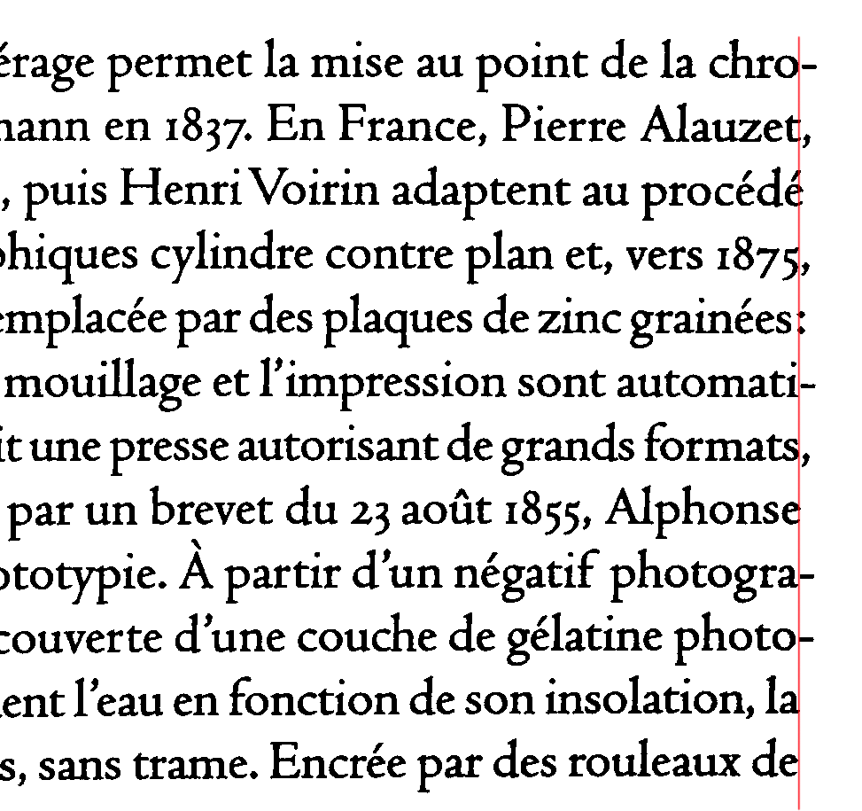 Alignement optique des marges dans l'ouvrage "Impressions" (Imprimerie nationale, 2021), p. 79.
