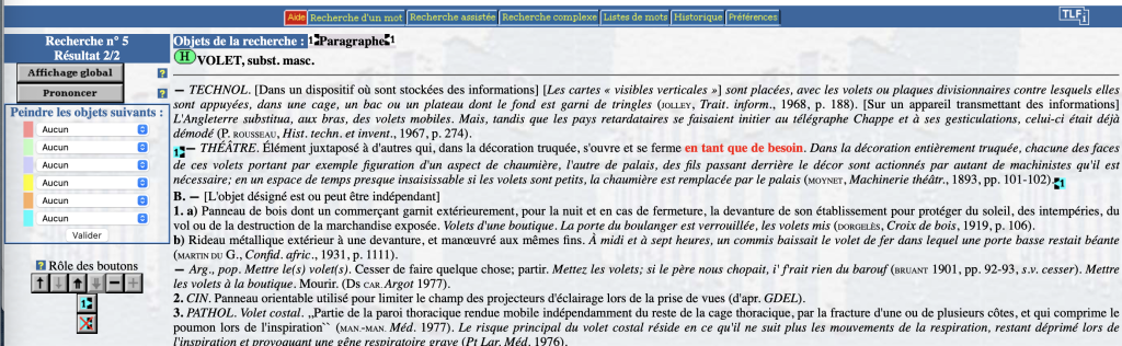 Tournure "en tant que de besoin" dans l'entrée "Volet" du TLFi