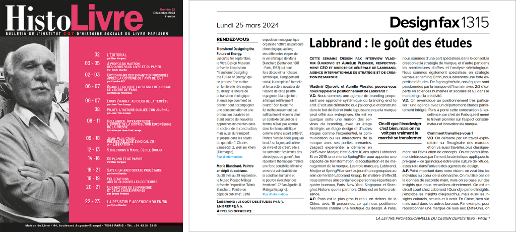 "HistoLivre" n° 32 et "Design fax" n° 1315