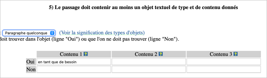 Fenêtre de recherche assistée du TLFi. Recherche de la tournure "en tant que de besoin" dans un paragraphe quelconque.