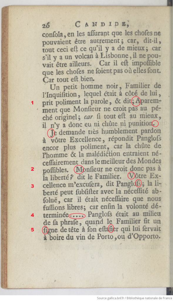Voltaire, "Candide, ou l'Optimisme", 1761-1763
