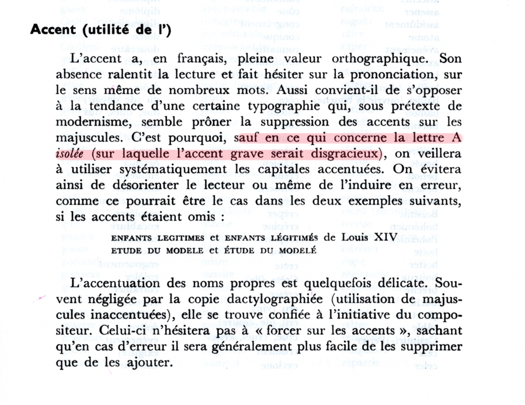 "Lexique des règles typographiques en usage à l'Imprimerie nationale", 1971, p. 7.