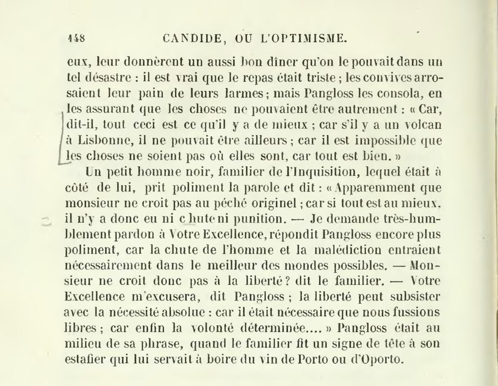 Voltaire, "Candide, ou l'Optimisme" (dans "Œuvres complètes"), Garnier, 1877